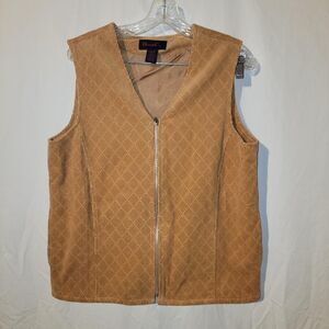 Denim & Co. Women's Tan and Brown Vest